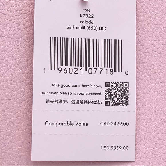 Kate Spade Colada Pineapple Graphic Large Tote Bag Pink Multi NWT - Picture 11 of 13